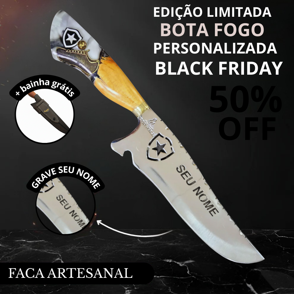 Faca De Churrasco Do Bota Fogo - Personalizada