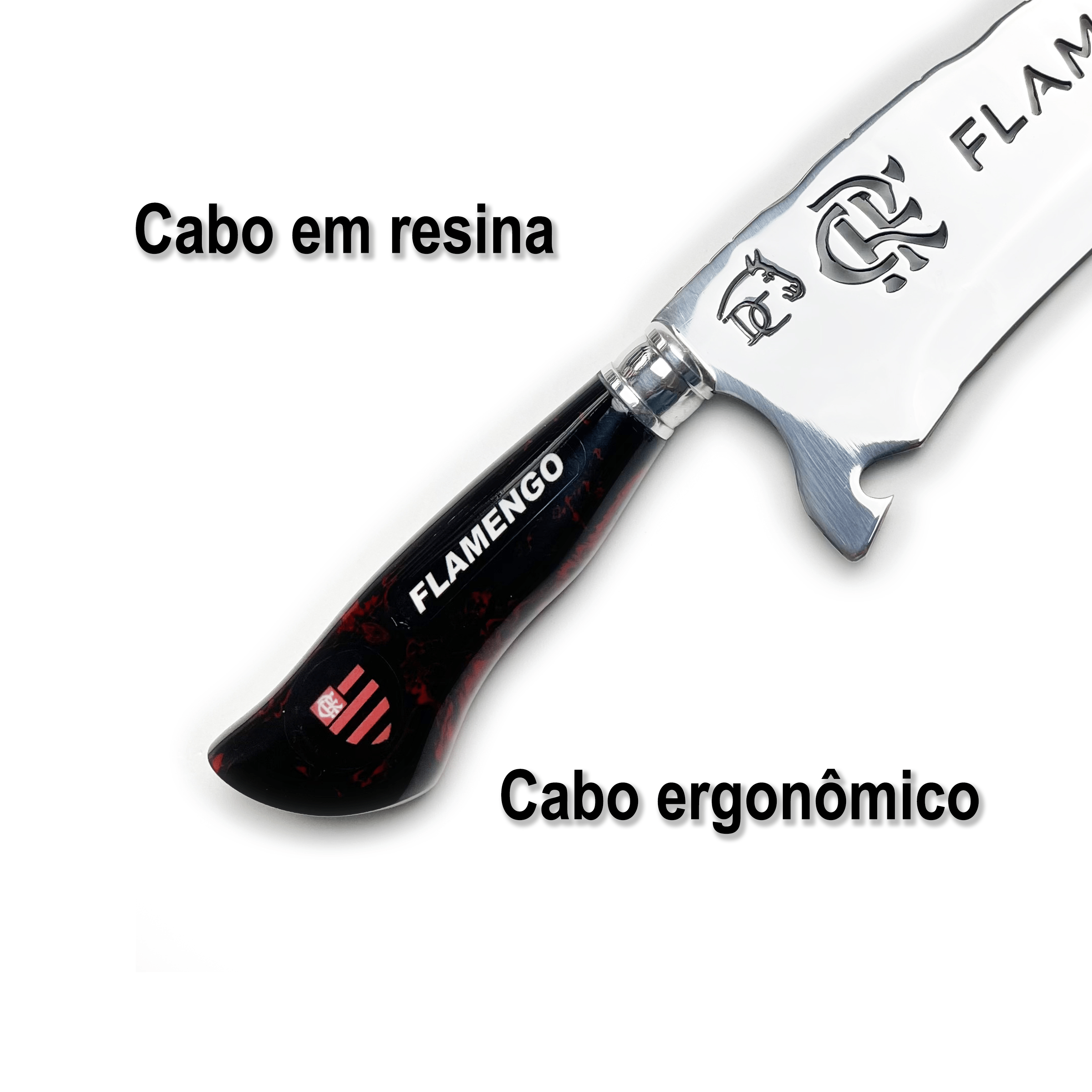 Faca Churrasco Artesanal Flamengo 10"