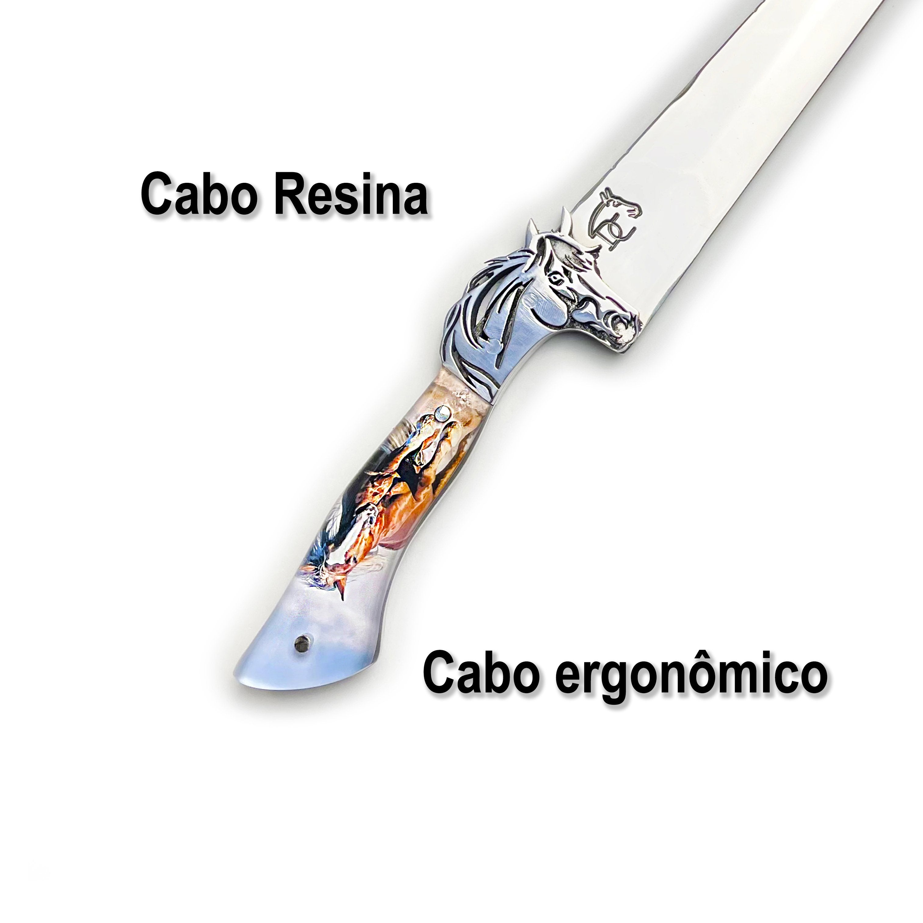 Faca Churrasco Artesanal Língua de Chimango 14" 01