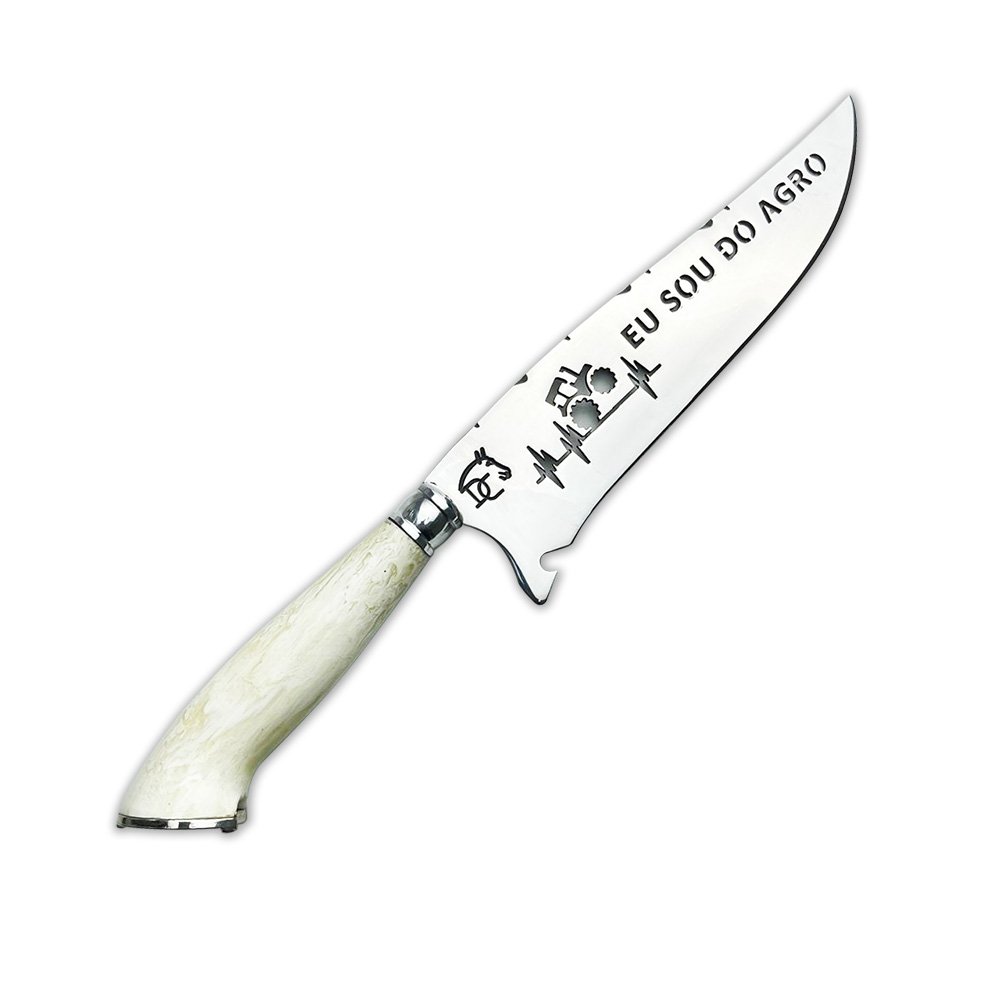 Faca Churrasco Artesanal 8" Eu Sou Do Agro