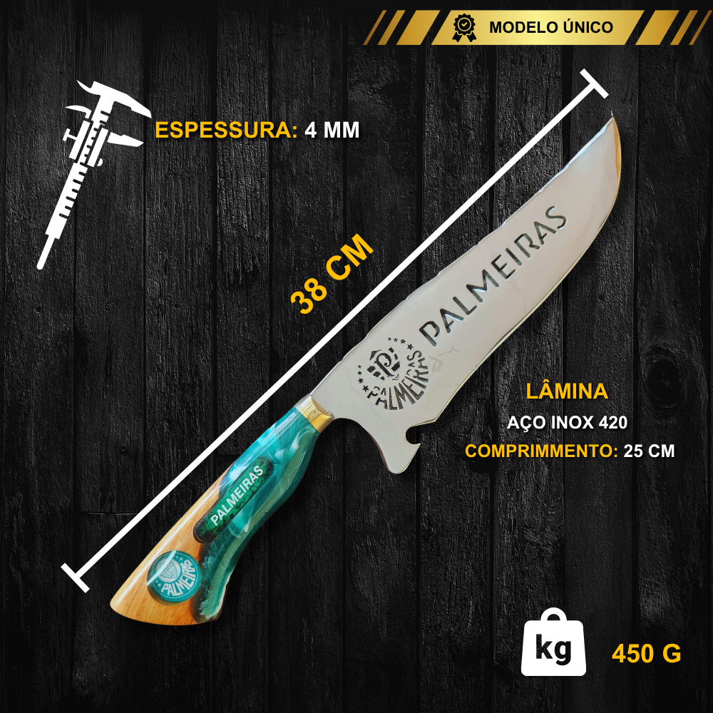 Faca De Churrasco Do Palmeiras - Personalizada