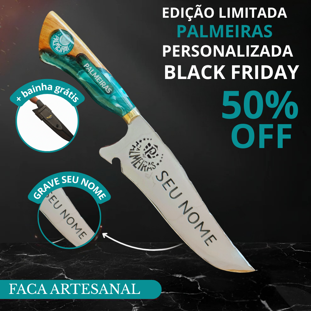 Faca De Churrasco Do Palmeiras - Personalizada